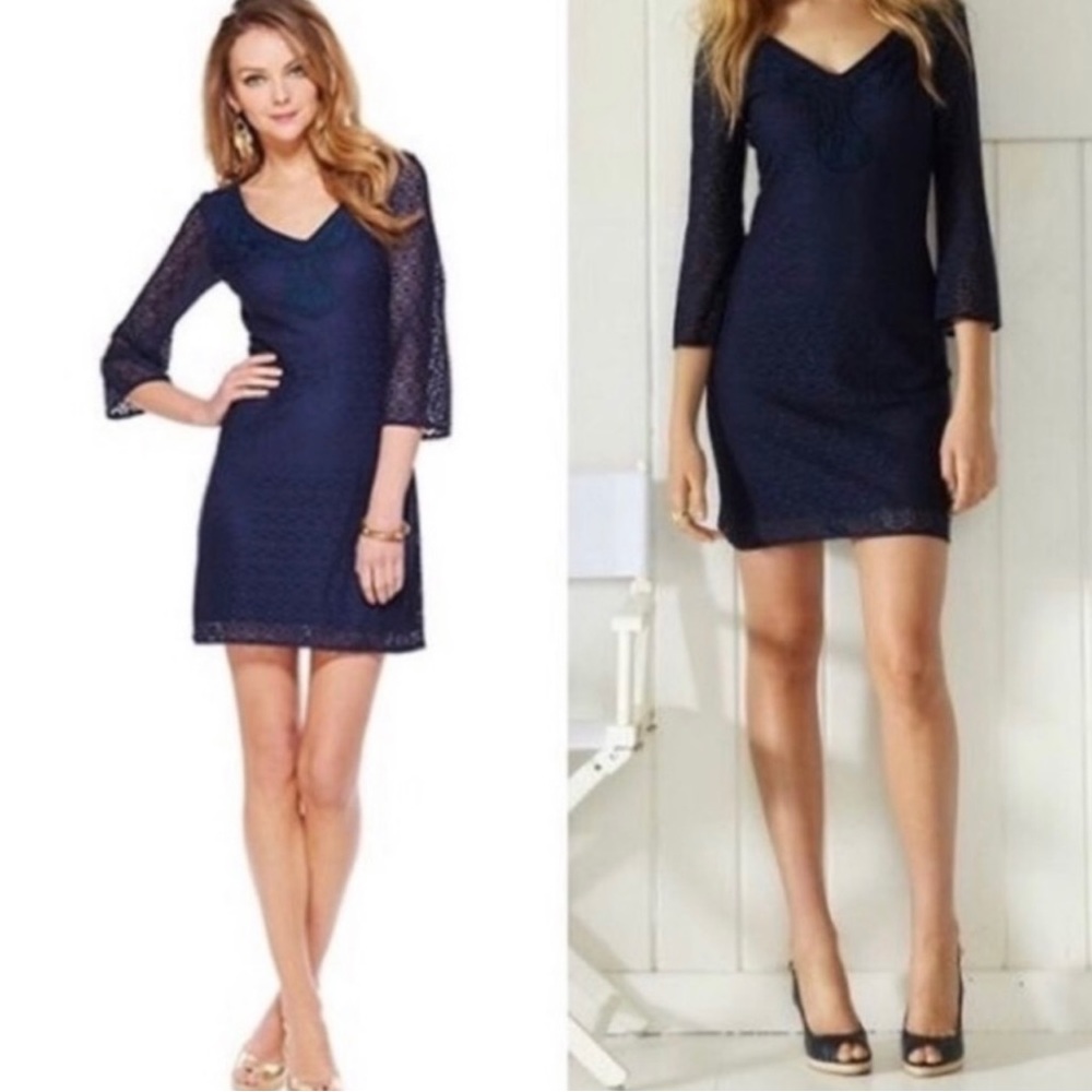 Lilly Pulitzer Navy Blue Lace Dress